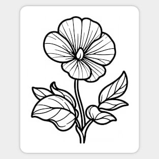 Black And White Sweetpea Design Sticker